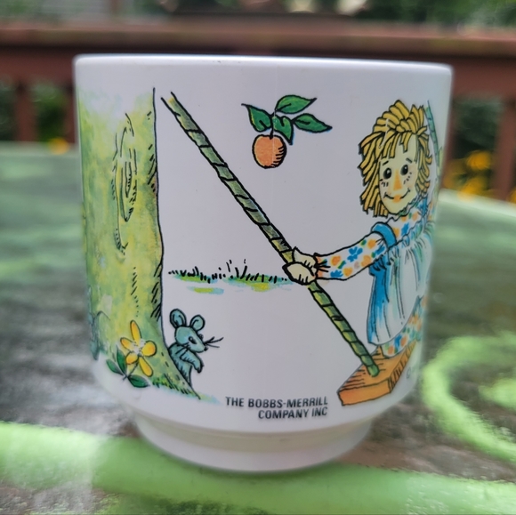 1969 Raggedy Ann & Andy Oneida Ware Plastic Melamine Cup Mug The BOBBS Vintage - Picture 2 of 5